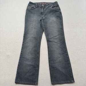 Contrast‎ Jeans Women's 9 Black Charcoal Wash Bootcut Mid Rise Denim Y2K Retro